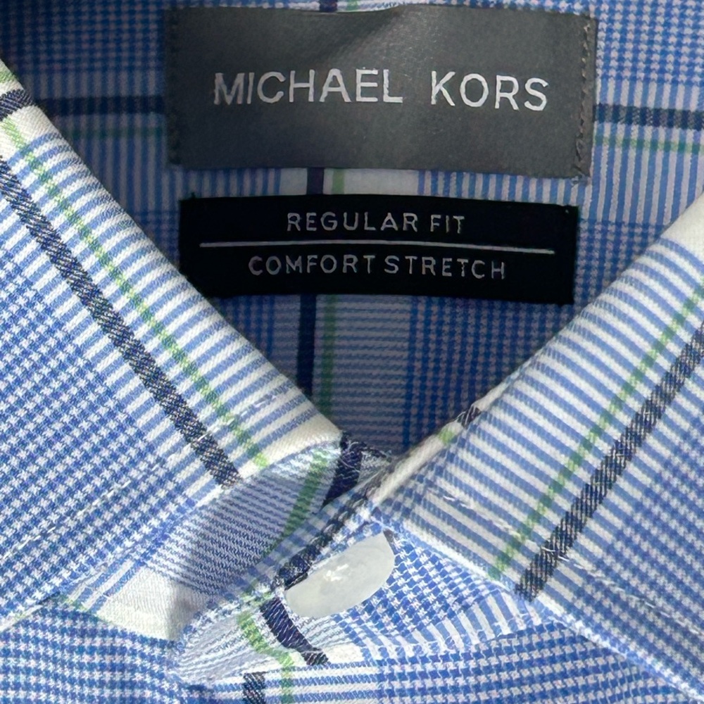 Michael Kors Blue Checkered Men's Shirt